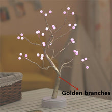 Load image into Gallery viewer, LED Night Light Mini Christmas Twinkling Tree Copper Wire Garland Lamp For Holiday Home Kids Bedroom Decor Luminary Fairy Lights