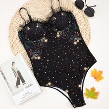 Load image into Gallery viewer, Lace Push Up Swimwear  Sexy Women One Piece Swimsuit Female Print Thong Brazilian Monokini Bathing Suit Women