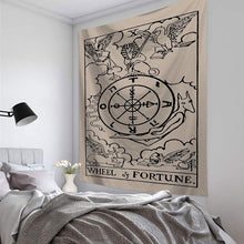 Load image into Gallery viewer, Mandala Tapestry Tarot Card Wall Hanging Astrology Divination Witchcraft Room Decor Bedspread Throw Cover Sun Moon Wall Decor