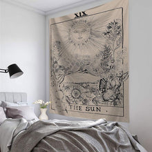 Load image into Gallery viewer, Mandala Tapestry Tarot Card Wall Hanging Astrology Divination Witchcraft Room Decor Bedspread Throw Cover Sun Moon Wall Decor