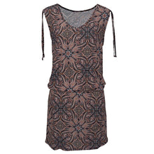 Load image into Gallery viewer, Casual Ladies Sleeveless Dress Retro Print Beach Mini Dresses