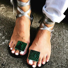 Load image into Gallery viewer, Nude Straps Rome Sandals Women Flat Sandals Women's Shoes