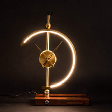 Load image into Gallery viewer, Creative clock lamp modern simple bedroom bedside light luxury decoration mobile phone intelligent wireless charging and storage lamp