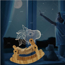 Load image into Gallery viewer, New Dog Folding Wood 3d Lamp Bedroom Children's Room Christmas Gift 3d Night Table Lamps For Bedroom Korean Desk Lamp
