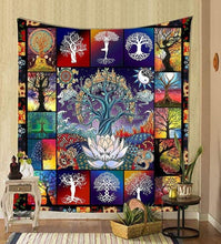 Load image into Gallery viewer, Nordic psychedelic hanging fabric background wall covering home decoration wall blanket tapestry bedroom wall hanging 95*73cm