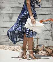 Load image into Gallery viewer, 3 Colors Summer Fashion Wave Point Lace Irregular Midi Dress
