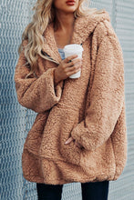 Load image into Gallery viewer, Autumn And Winter Hooded Plush Thick Loose Sweater Coat