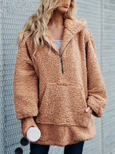 Load image into Gallery viewer, Autumn And Winter Hooded Plush Thick Loose Sweater Coat