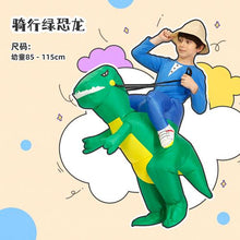 Load image into Gallery viewer, Halloween children's costume dinosaur inflatable clothes adult kids dinosaur clothes mounts Tyrannosaurus Christmas