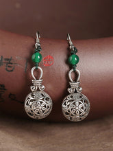 Load image into Gallery viewer, Ethnic Style Earrings Vintage Earrings Sterling Silver Tibetan Jewelry