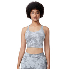 Load image into Gallery viewer, Large tie dyed sports underwear women's training fitness vest with bra Yoga suit