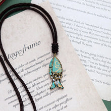 Load image into Gallery viewer, Minority design Nepal copper fish Tibetan handmade necklace men's and women's ethnic style retro temperament simple Earring Set