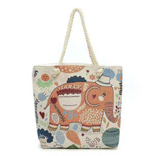 Load image into Gallery viewer, Double-sided Ethnic Style Embroidery Bag Women's Live Embroidery Peacock Elephant Canvas Bag
