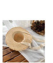 Load image into Gallery viewer, Handmade Hat Women Summer Small Fresh Fold Woven Straw Hat Beach Big Brim Sunscreen Sun Hat
