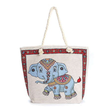 Load image into Gallery viewer, Double-sided Ethnic Style Embroidery Bag Women's Live Embroidery Peacock Elephant Canvas Bag