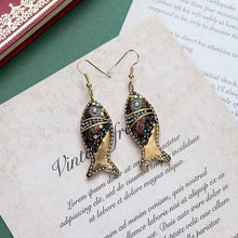 Load image into Gallery viewer, Minority design Nepal copper fish Tibetan handmade necklace men's and women's ethnic style retro temperament simple Earring Set