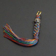 Load image into Gallery viewer, 925 Sterling Silver Cotton Tassel Hanging Accessories Cotton Rope Tibetan Hanging Accessories