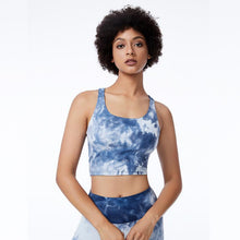 Load image into Gallery viewer, Large tie dyed sports underwear women's training fitness vest with bra Yoga suit