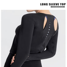Load image into Gallery viewer, Sports Yoga Wear Women's Loose Slimming Blouse and Quick-drying Sportswear Solid Color Long-sleeved Yoga Wear with Hollow Back