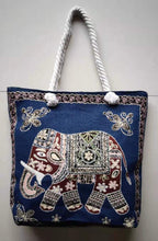 Load image into Gallery viewer, Double-sided Ethnic Style Embroidery Bag Women's Live Embroidery Peacock Elephant Canvas Bag