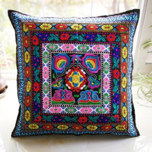 Load image into Gallery viewer, Ethnic Style Flower Embroidered Pillow Cover Cushion Cover