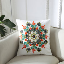 Load image into Gallery viewer, Towel embroidered cushion cover pillow cover 45x45 cotton canvas backrest sofa fresh Nordic fashion