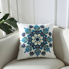 Load image into Gallery viewer, Towel embroidered cushion cover pillow cover 45x45 cotton canvas backrest sofa fresh Nordic fashion
