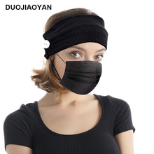Load image into Gallery viewer, Sports Yoga Fitness Buns with Button Mask Anti-restraint Headband Solid Color Parent-child Couple Dress