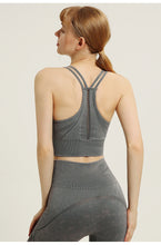 Load image into Gallery viewer, Solid Color Sports Beauty Back Underwear Shockproof Gathering Yoga Wear Sports Bra Seamless Washable Fitness Vest