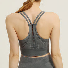 Load image into Gallery viewer, Solid Color Sports Beauty Back Underwear Shockproof Gathering Yoga Wear Sports Bra Seamless Washable Fitness Vest