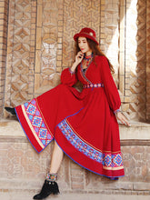 Load image into Gallery viewer, Retro ethnic women's dress embroidered women's new style in autumn and winter