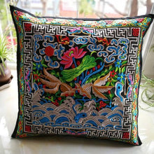 Load image into Gallery viewer, Ethnic Style Flower Embroidered Pillow Cover Cushion Cover
