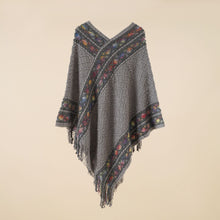 Load image into Gallery viewer, Spring and Autumn New Loose Pullover Knitted Shawl Ethnic Style Pullover Cape