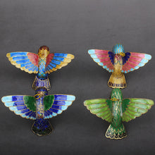 Load image into Gallery viewer, Cloisonne Copper Bodied Kingfisher Hummingbird Pendant Filigree Christmas Tree Pendant Collection