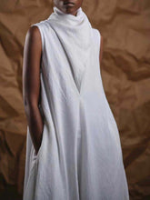 Load image into Gallery viewer, Women's sleeveless stacking collar long mop dress