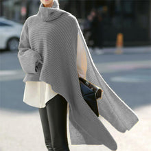 Load image into Gallery viewer, Long sleeve turtleneck sweater, knitted jumper, loose windbreaker