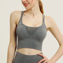 Load image into Gallery viewer, Solid Color Sports Beauty Back Underwear Shockproof Gathering Yoga Wear Sports Bra Seamless Washable Fitness Vest