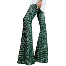 Load image into Gallery viewer, Sequin slacks women's new high waist loose straight leg trousers for autumn