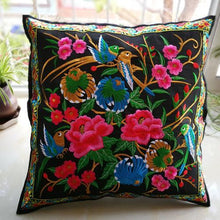 Load image into Gallery viewer, Ethnic Style Flower Embroidered Pillow Cover Cushion Cover