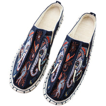 Load image into Gallery viewer, Chic National Style Breathable Soft Sole Spring Summer Flat Heel Half Bag Slippers