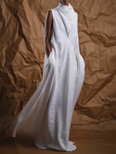 Load image into Gallery viewer, Women's sleeveless stacking collar long mop dress