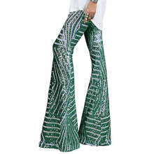 Load image into Gallery viewer, Sequin slacks women's new high waist loose straight leg trousers for autumn