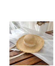 Load image into Gallery viewer, Handmade Hat Women Summer Small Fresh Fold Woven Straw Hat Beach Big Brim Sunscreen Sun Hat
