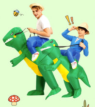 Load image into Gallery viewer, Halloween children's costume dinosaur inflatable clothes adult kids dinosaur clothes mounts Tyrannosaurus Christmas