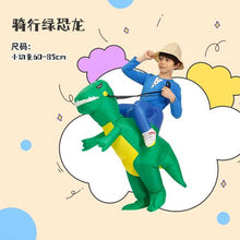 Load image into Gallery viewer, Halloween children's costume dinosaur inflatable clothes adult kids dinosaur clothes mounts Tyrannosaurus Christmas