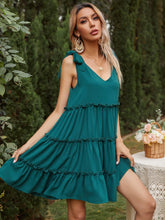 Load image into Gallery viewer, Summer new solid street shoot sleeveless dress temperament generous A-word sling dress multi layer
