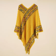 Load image into Gallery viewer, Spring and Autumn New Loose Pullover Knitted Shawl Ethnic Style Pullover Cape