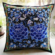 Load image into Gallery viewer, Ethnic Style Flower Embroidered Pillow Cover Cushion Cover