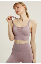 Load image into Gallery viewer, Solid Color Sports Beauty Back Underwear Shockproof Gathering Yoga Wear Sports Bra Seamless Washable Fitness Vest