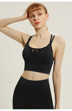 Load image into Gallery viewer, Solid Color Sports Beauty Back Underwear Shockproof Gathering Yoga Wear Sports Bra Seamless Washable Fitness Vest